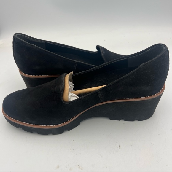 VIONIC Women’s Willa Wedge Loafer Black SUEDE Size 8.5M Water Repellent NEW - Picture 6 of 14